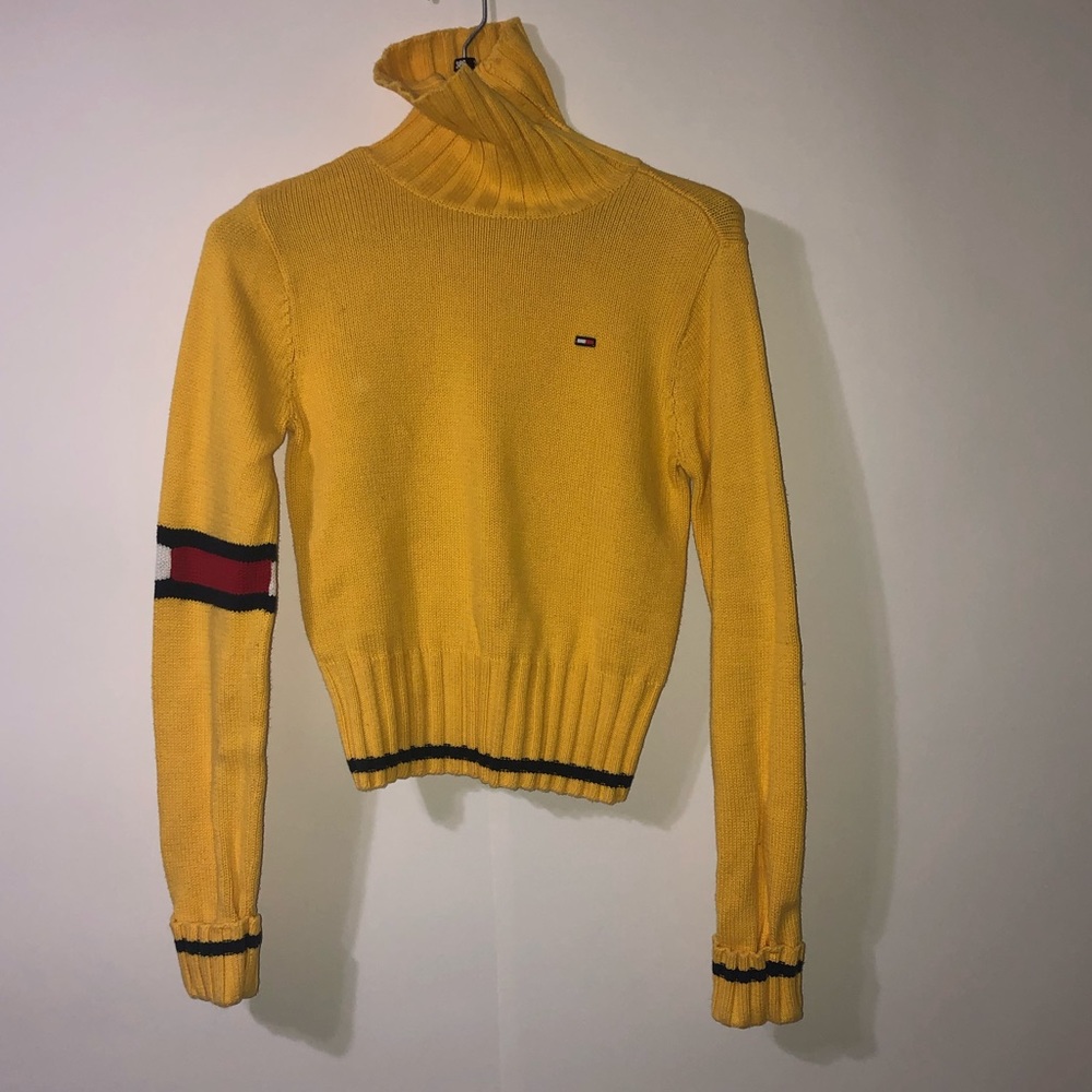 Tommy Hilfiger Turtleneck Sweater Flag Cable Knit